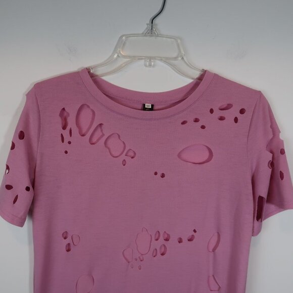 Bamboo Boy Pink Distressed T-Shirt Medium - Picture 2 of 11